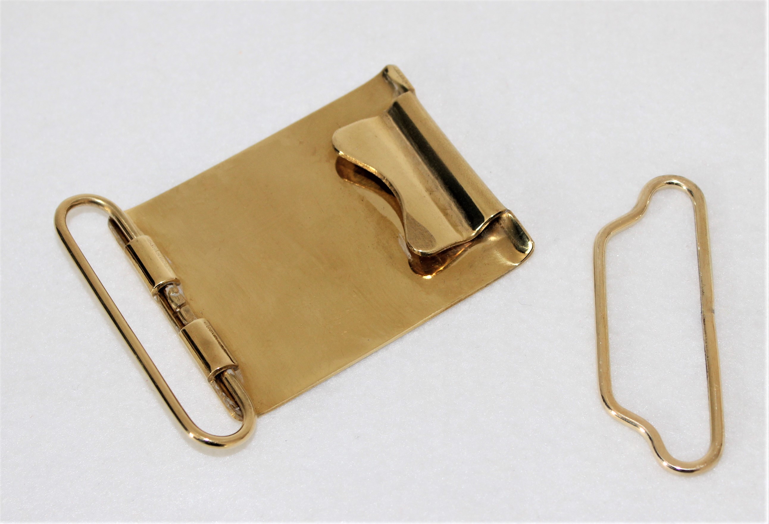 Brass finish, Plain Plate Buckle, 57mm Width (2 1/4") The Marching