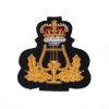 'Bandmasters/Musicians' Gold on Black Uniform Badge
