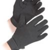 Black Cotton Beaded Grip Gloves