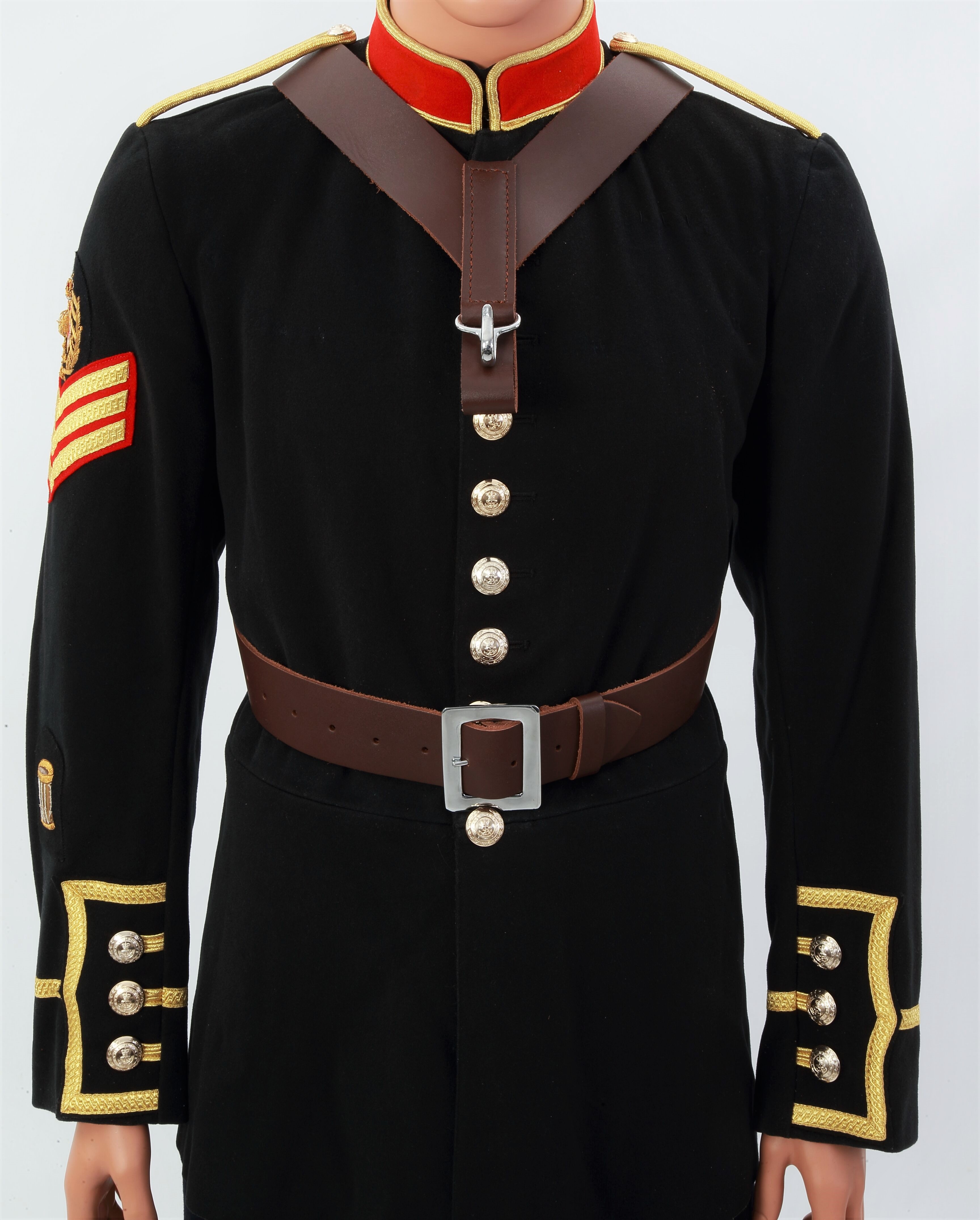 Brown Leather Bass Drum Sling The Marching Band Shop