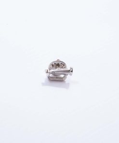 Alternative view of Small Chrome finish 'Bugle' Lapel Badge