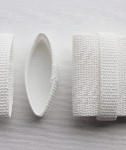 Alternative view of White Corlene Belting Material, 57mm width (2 1/4")