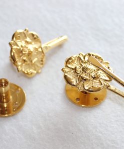 Alternative view of Gold finish Helmet Rosettes (pair)