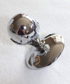 Chrome finish Ball Ornament with Domed Base
