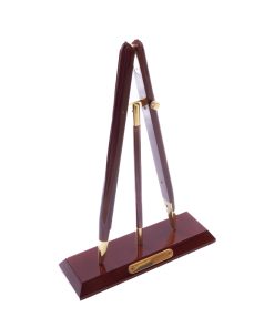 Alternative view of Miniature Rosewood finish Pace Stick & Stand, in a presentation Box