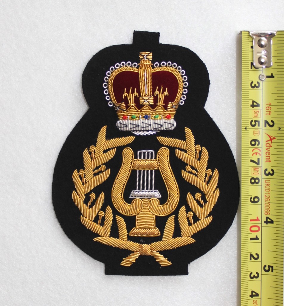 'Bandmasters' Gold on Black Uniform Badge - The Marching Band Shop