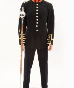 Alternative view of TMBS 'Adjustable Height' Drum Major's Staff with Malacca Shaft