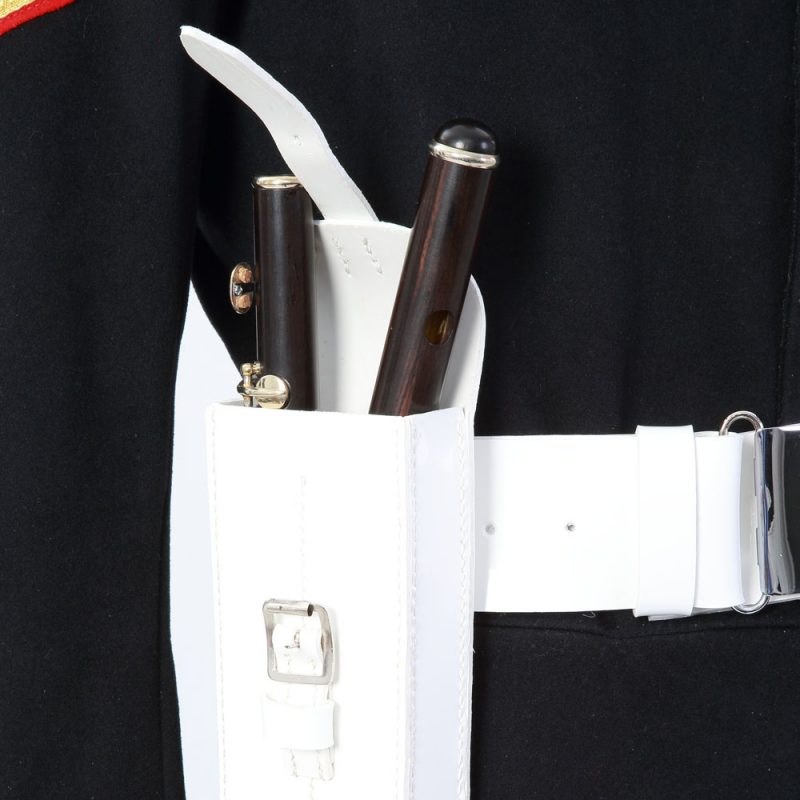 Bb Flute Pouch, White Gloss PVC The Marching Band Shop