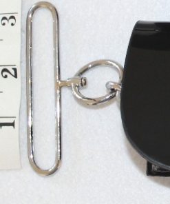 Alternative view of Black Gloss PVC Pouch with 3″ width, adjustable length Cross Strap
