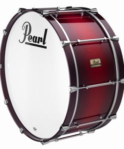 Pearl Pipe Band Series Bass Drum finished in Scarlet Fade