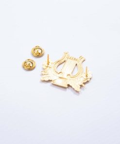 Alternative view of Musicians Lyre Badge offered in a Chrome or Gold finish