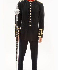 Alternative view of TMBS 'Adjustable Height' Drum Major's Staff with Ebonised (Black) Shaft