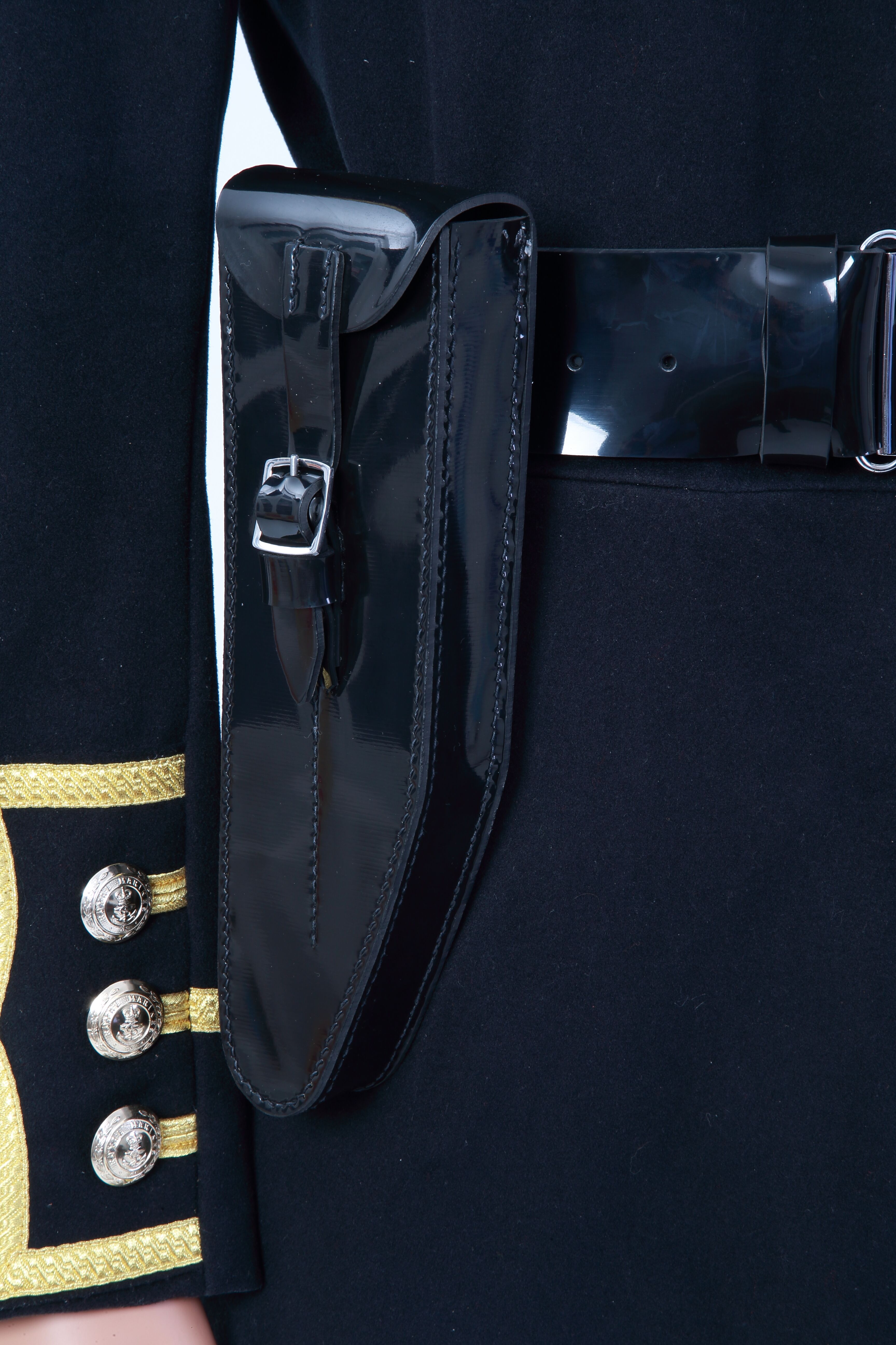 Bb Flute Pouch, Black Gloss PVC The Marching Band Shop