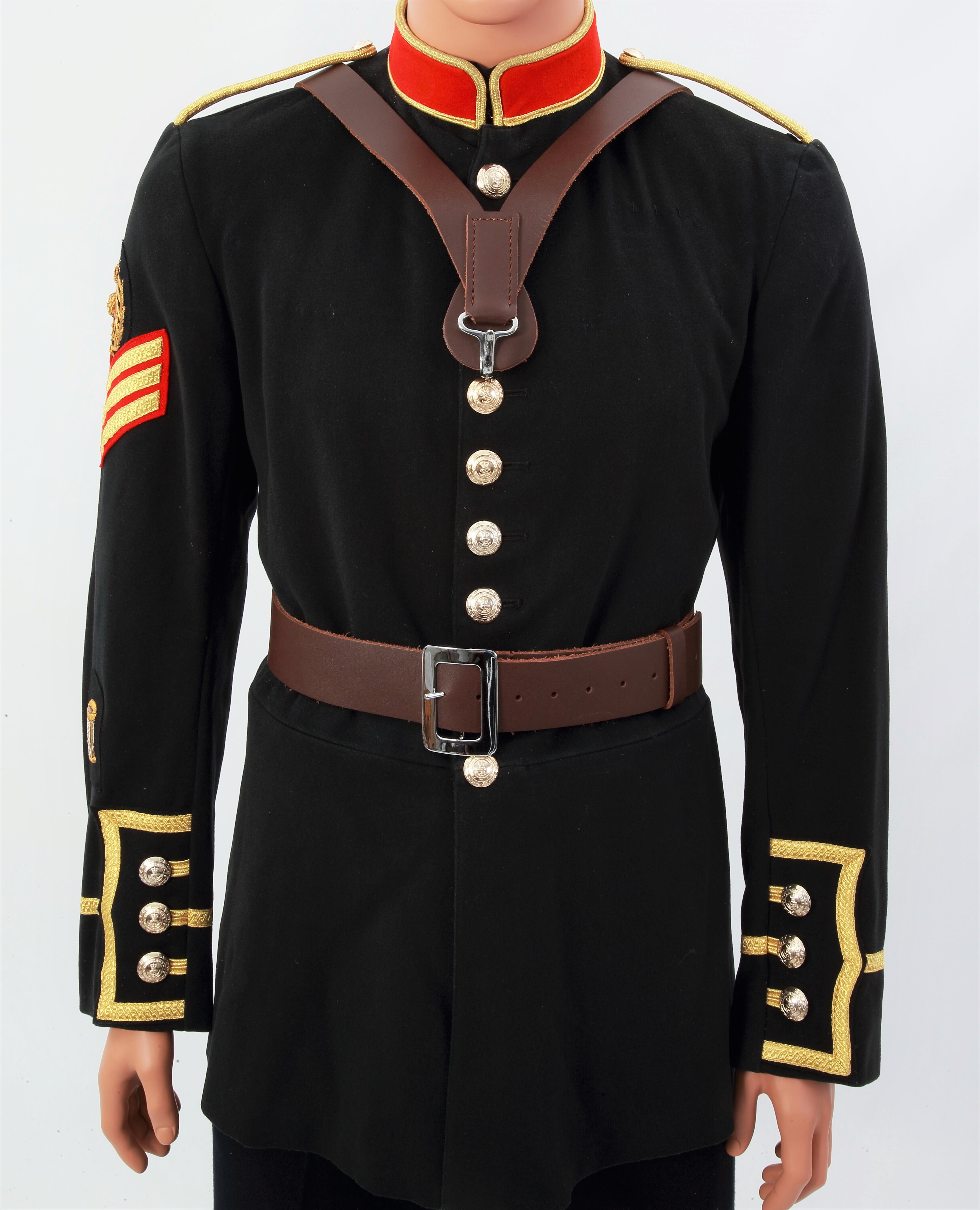 Brown Leather Bass Drummers Harness The Marching Band Shop