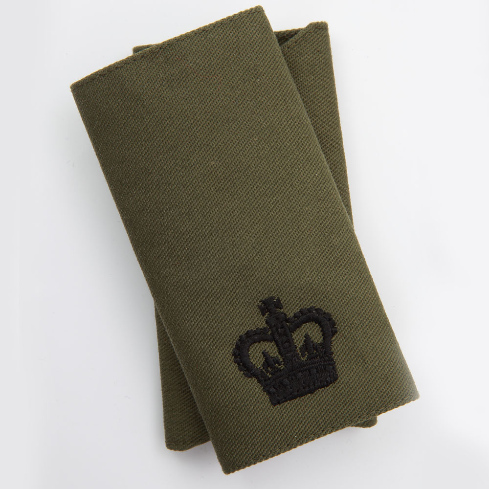 Officers Black on Green Rank Slides (Pair) The Marching Band Shop