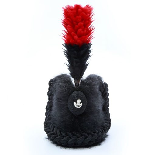 Black & Red Feather Hat Plume