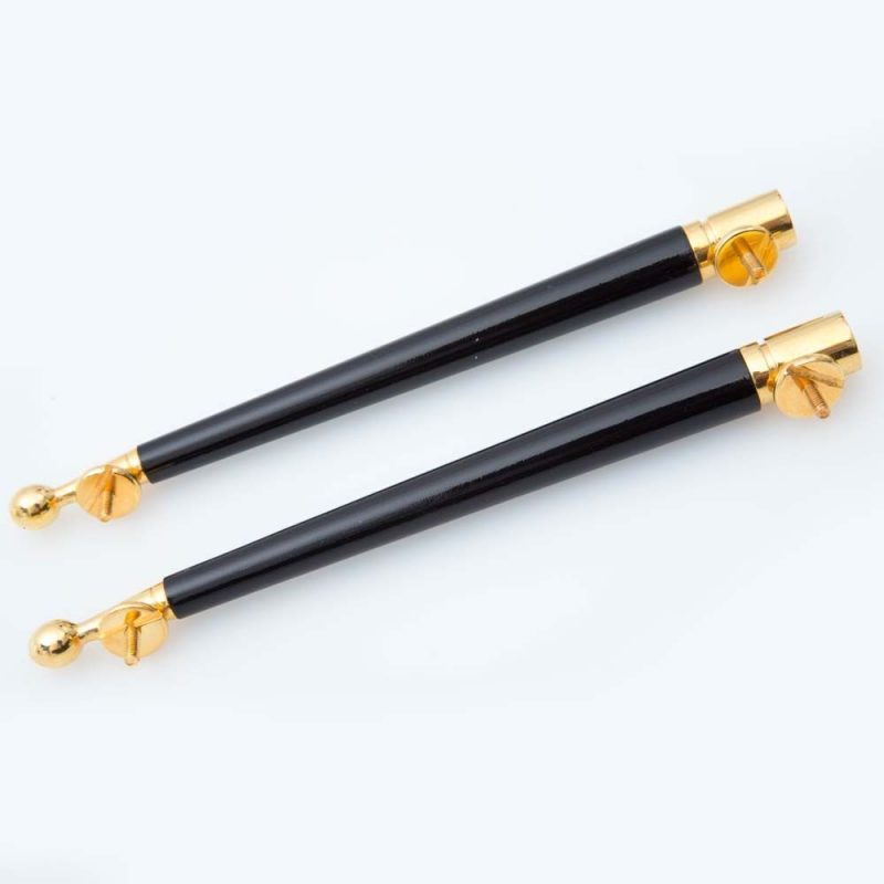 Drum Majors Sash Drum Sticks (pair), Gold and Black finish The