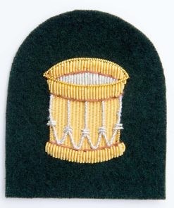 Alternative view of Gold on Green, Drum Badge