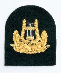 Alternative view of Gold on Green, Musicians Lyre Badge