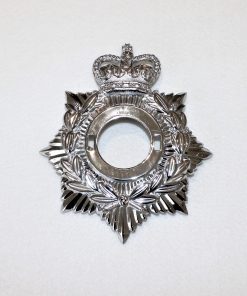 Chrome finish large Shako style Helmet Plate