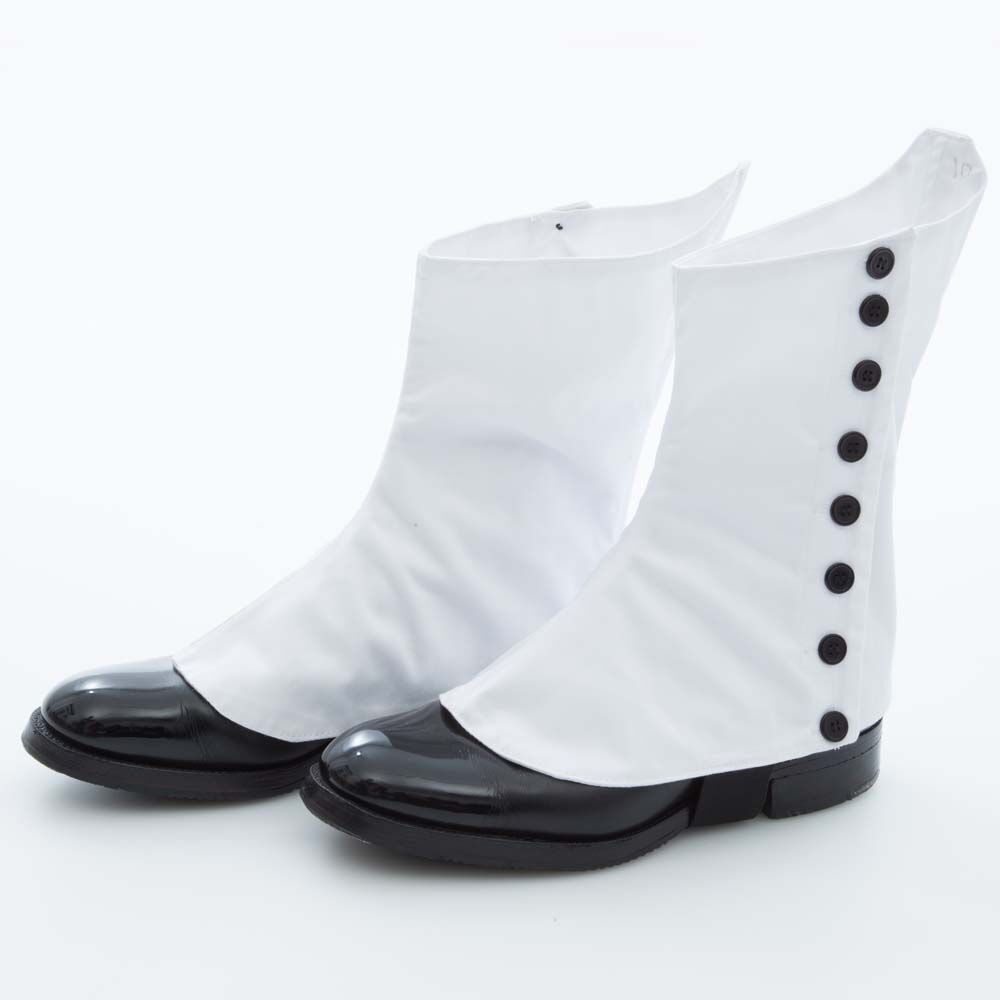 Smiffys Spats taglia unica White with Black Buttons