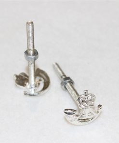 Alternative view of Small Metal Bugle Badge with long Bolt fitting