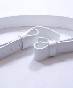 Alternative view of White Gloss PVC Parade Belt with Tongue & Loop, 45mm (1 3/4") Width