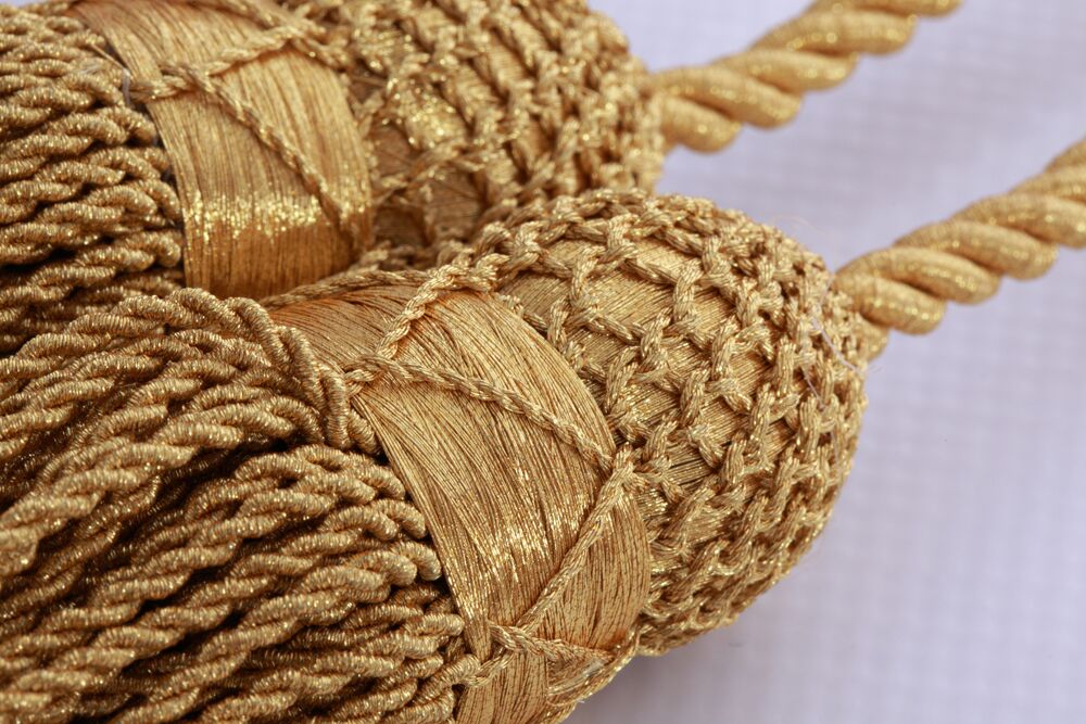 Gold 'Flag Pole Cord with Tassels' - The Marching Band Shop