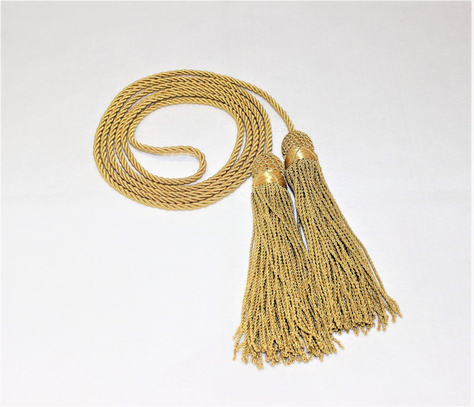 Gold Flag Pole Cord with Tassels The Marching Band Shop