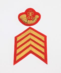 Alternative view of Gold on Red, 'Mess Dress' Bugle Badge