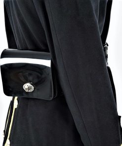 Alternative view of Black Gloss PVC, Musicians Utility Pouch with Chrome finish Clasp.