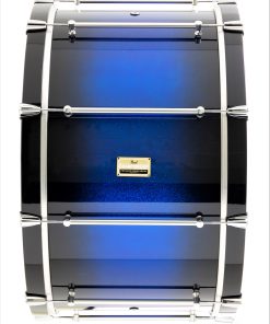 Pearl Pipe Band Series Bass Drum finished in Ultra Blue Fade