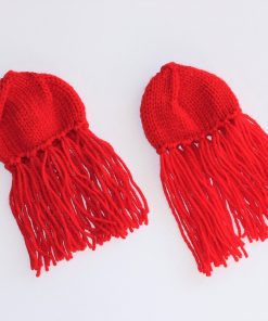Alternative view of Red Tenor Drum Stick Covers or 'Mops' (Pair)