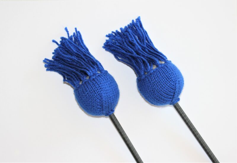 Royal Blue Tenor Drum Stick Covers or 'Mops' (Pair) The Marching Band