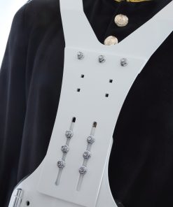 Alternative view of TMBS White Vest style Marching Snare Drum Carrier