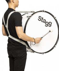 Alternative view of Stagg 24" x 12" Marching Bass Drum with Carry Strap & 1 x Beater
