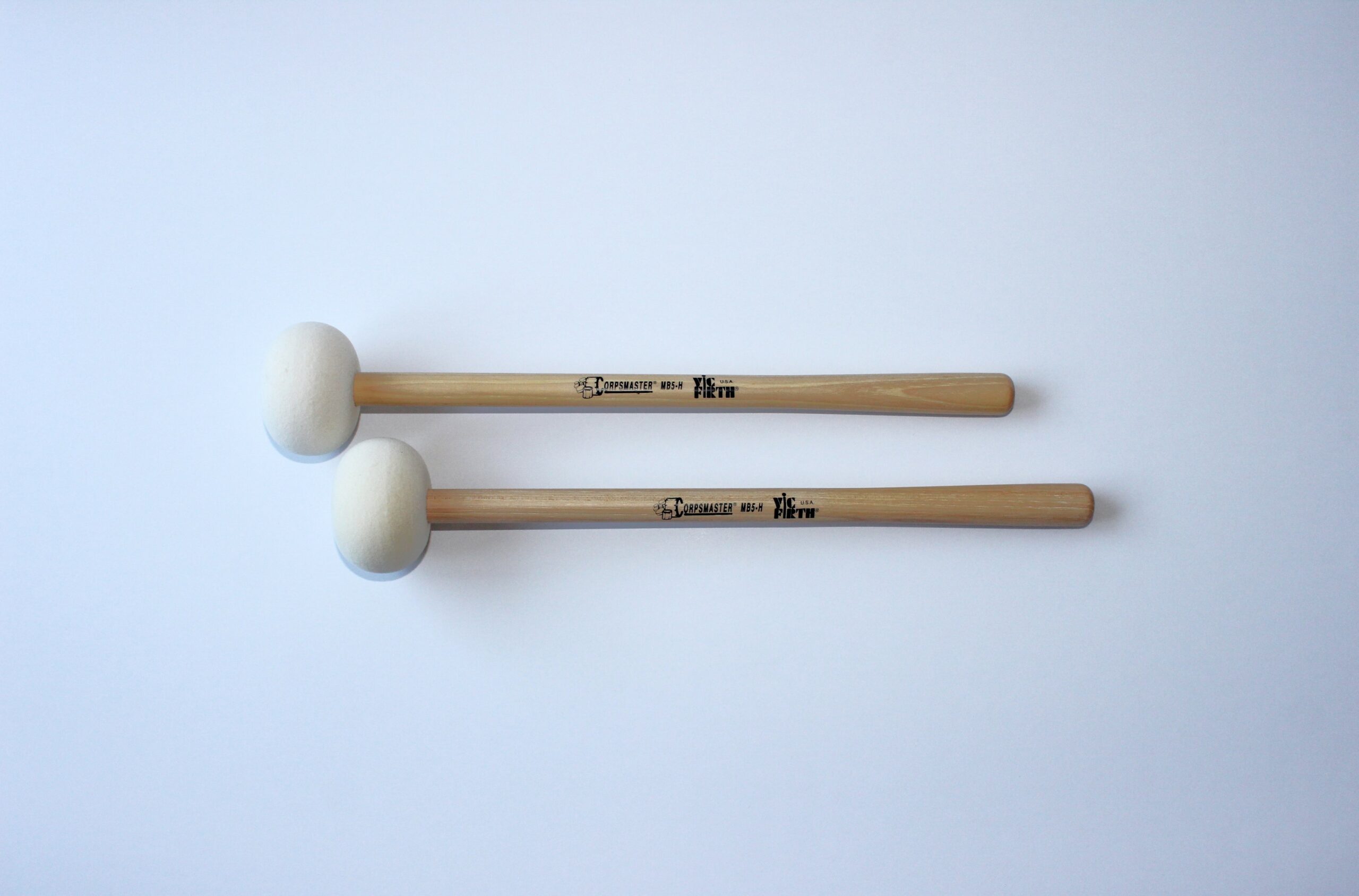 Vic Firth MB5H Corpsmaster Marching Bass Drum Sticks with Large Hard Felt Heads