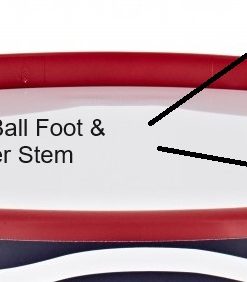 Alternative view of 1 x Chrome finish 'Drum Ball Foot' (Ball & Cylinder)