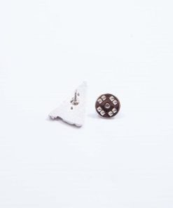 Alternative view of Chrome finish 'Bagpipes' Lapel Badge