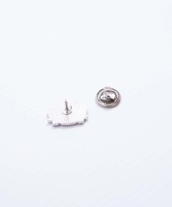 Alternative view of Chrome finish 'Musicians Lyre' Lapel Badge