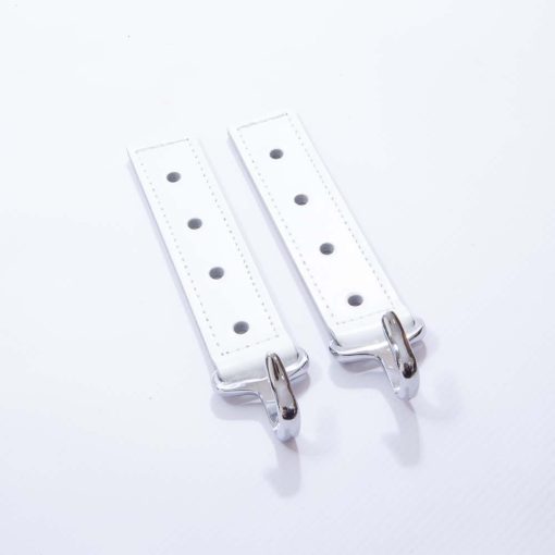 TMBS Replacement Bass Drum Harness 'Hook Straps' (Pair), White