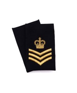 Colour Sergeants Gold on Black Rank Slides (Pair)