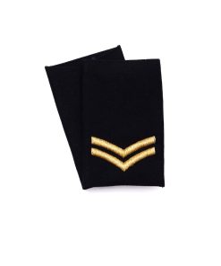 Corporals Gold on Black Rank Slides (Pair)