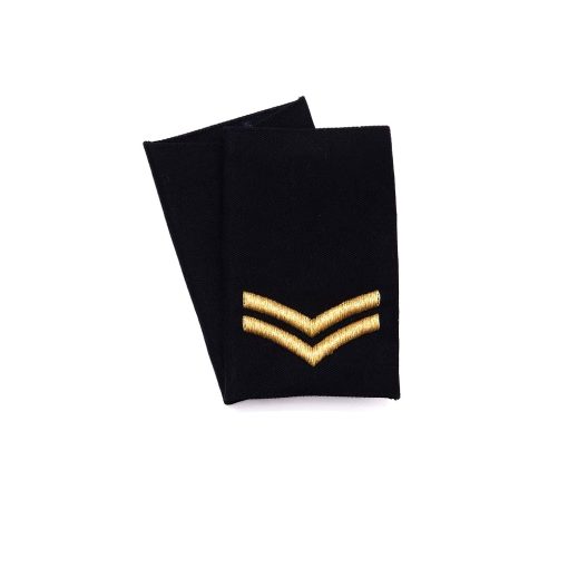 Corporals Gold on Black Rank Slides (Pair)