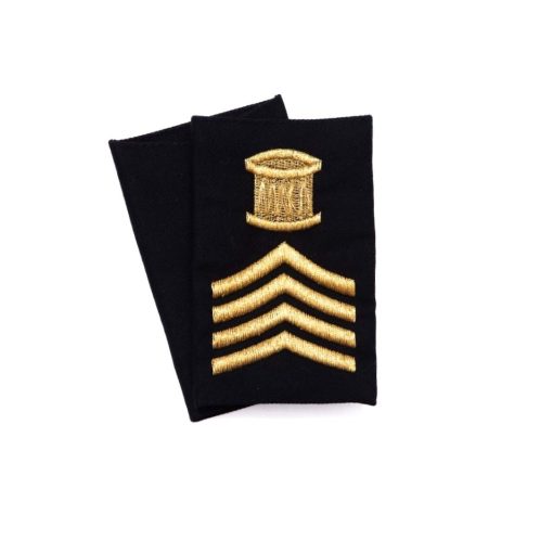 Drum Majors Gold on Black Rank Slides (Pair)