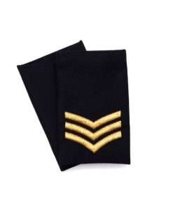Sergeants Gold on Black Rank Slides (Pair)