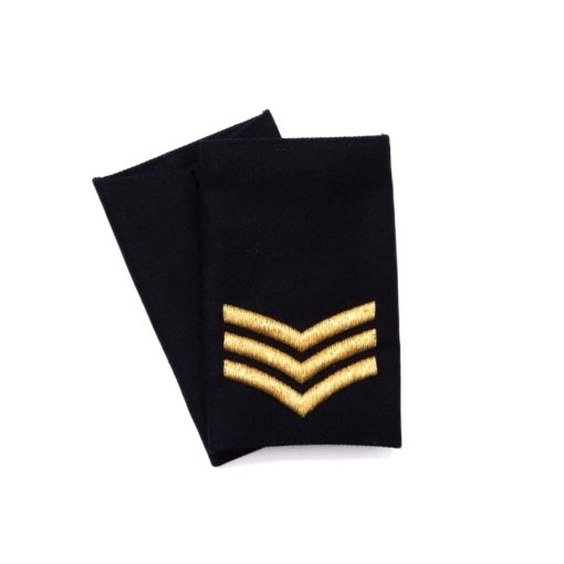 Sergeants Gold on Black Rank Slides (Pair)