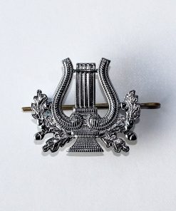 Chrome finish 'Musicians Lyre' Badge