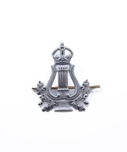 Chrome finish 'Musicians Lyre' Badge with Kings Crown