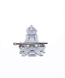 Alternative view of Chrome finish 'Musicians Lyre' Badge with Kings Crown